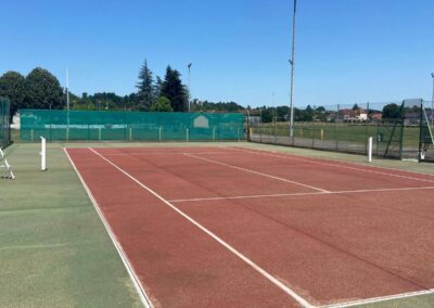 Courts bétons poreux bicolores