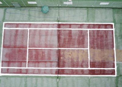 Rénovation peinture terrain AVANT